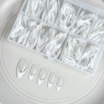 Tipsuri Diamond French Gel 120 bucati Transparente TPS34-10A French Alb